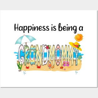 Happiness Is Being A Grandmommy Summer Beach Happy Mother's Day Posters and Art